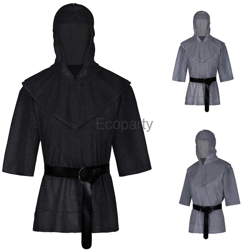 Adulto rinascimentale medievale nobile cavaliere Costume Cosplay uomini crociato cavaliere Cosplay abiti crociato costumi bracciali cintura Set