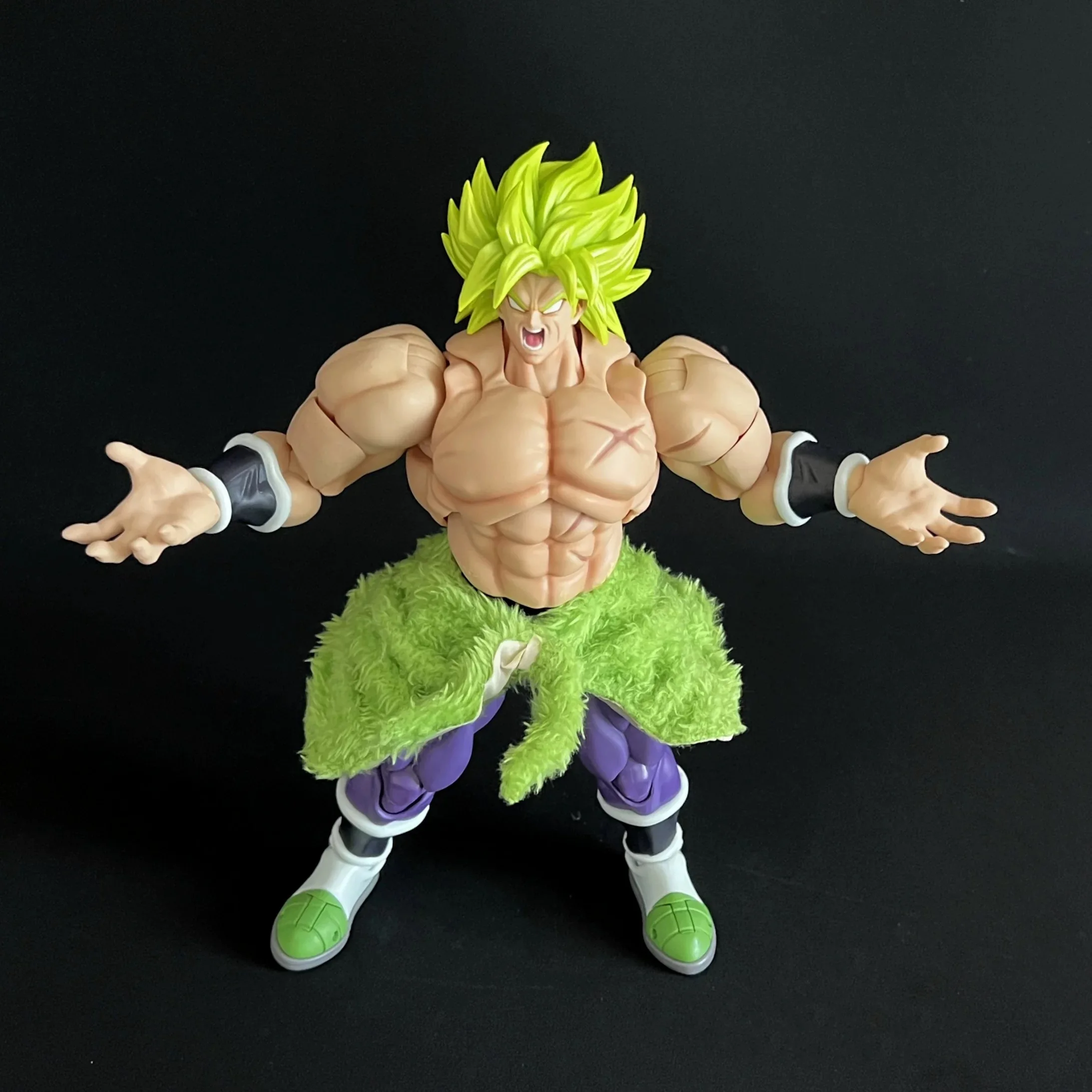 SHF Dragon Ball Broly Skirt Anime Action Figure 1/12 Green Cloth Hem Skirt Model Accessories Toy Decoration Built In Iron Wire