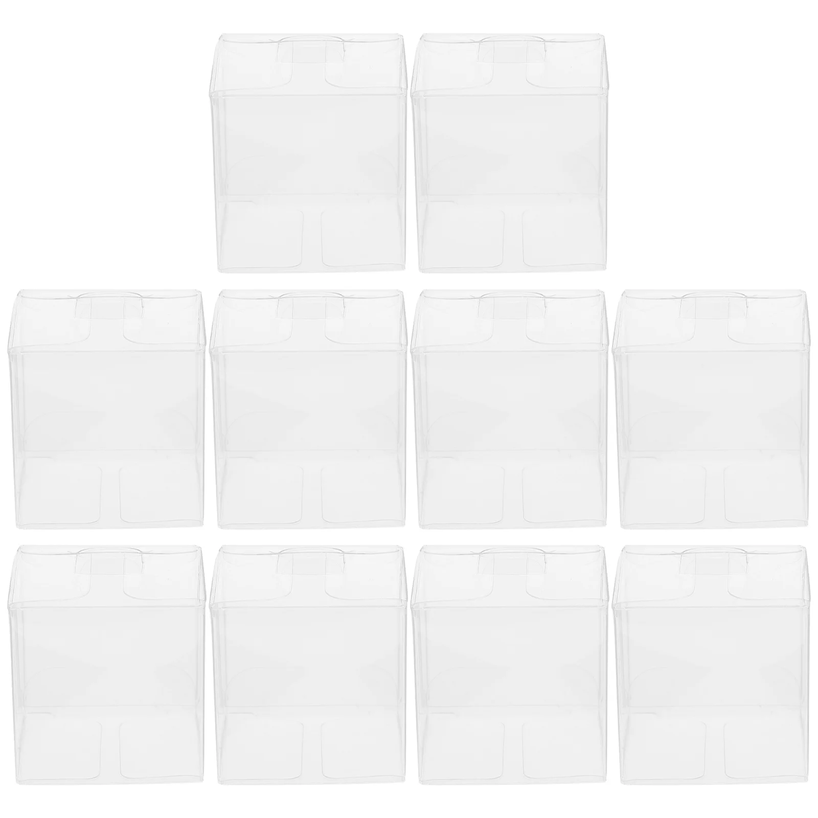 

10 pcs Plastic Packaging Boxes 4X4X4Cm Transparent Clear Pvc Box For Candy Cupcake Chocolate Gift Party Favors Wedding Baby