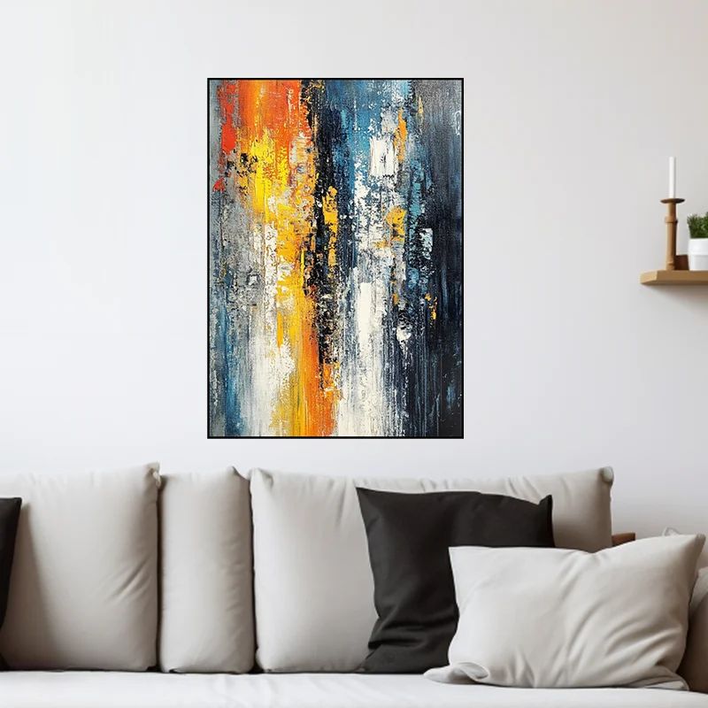 

High Quality Pure Hand Drawn Modern Abstract Oil Painting Large-Sized Home Decoration Room Background Wall Hanging Painting