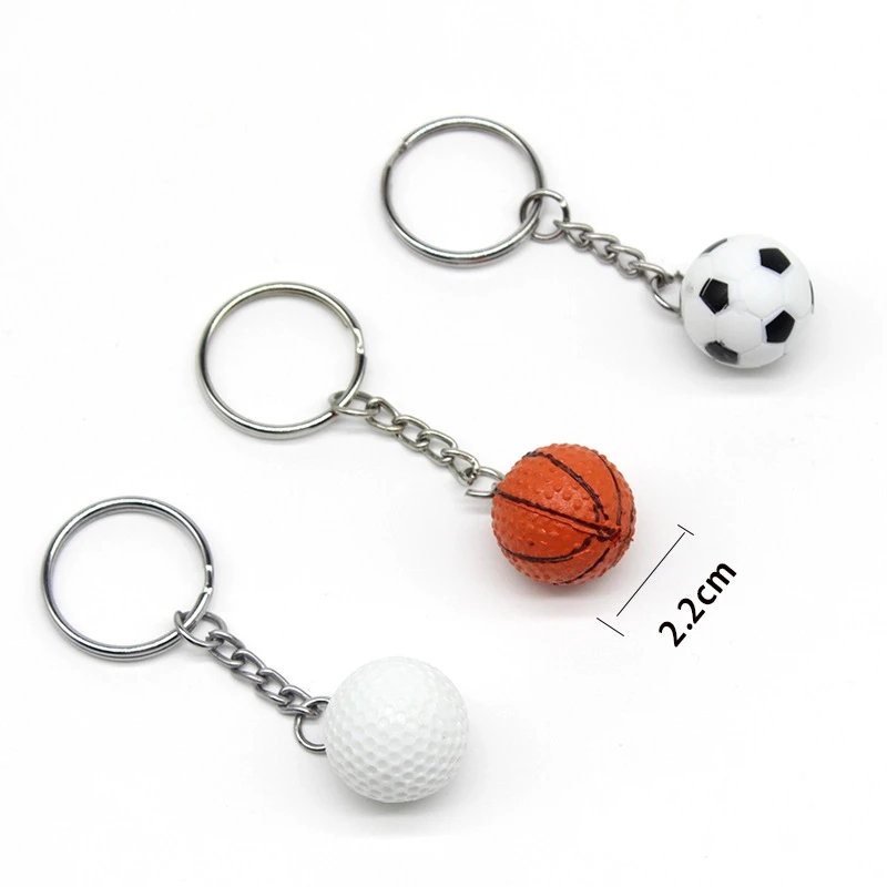 

20Pcs 3D Sports Keyring Football Basetball Key Chains Souvenirs for Men Soccer Fans Keychain Pendant Boyfriend Gifts