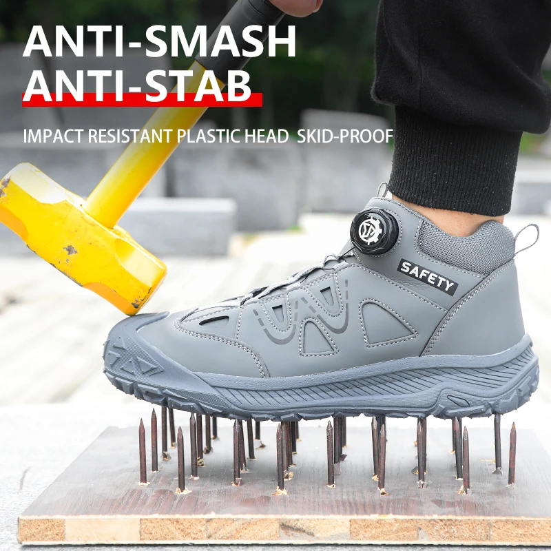 2026 Outdoor-Arbeitssicherheitsstiefel, durchtrittsichere, stoßfeste Stahlkappenschuhe, industrielle Schutzschuhe, Sicherheitsschuhe, Arbeitsschuhe – Detail 18