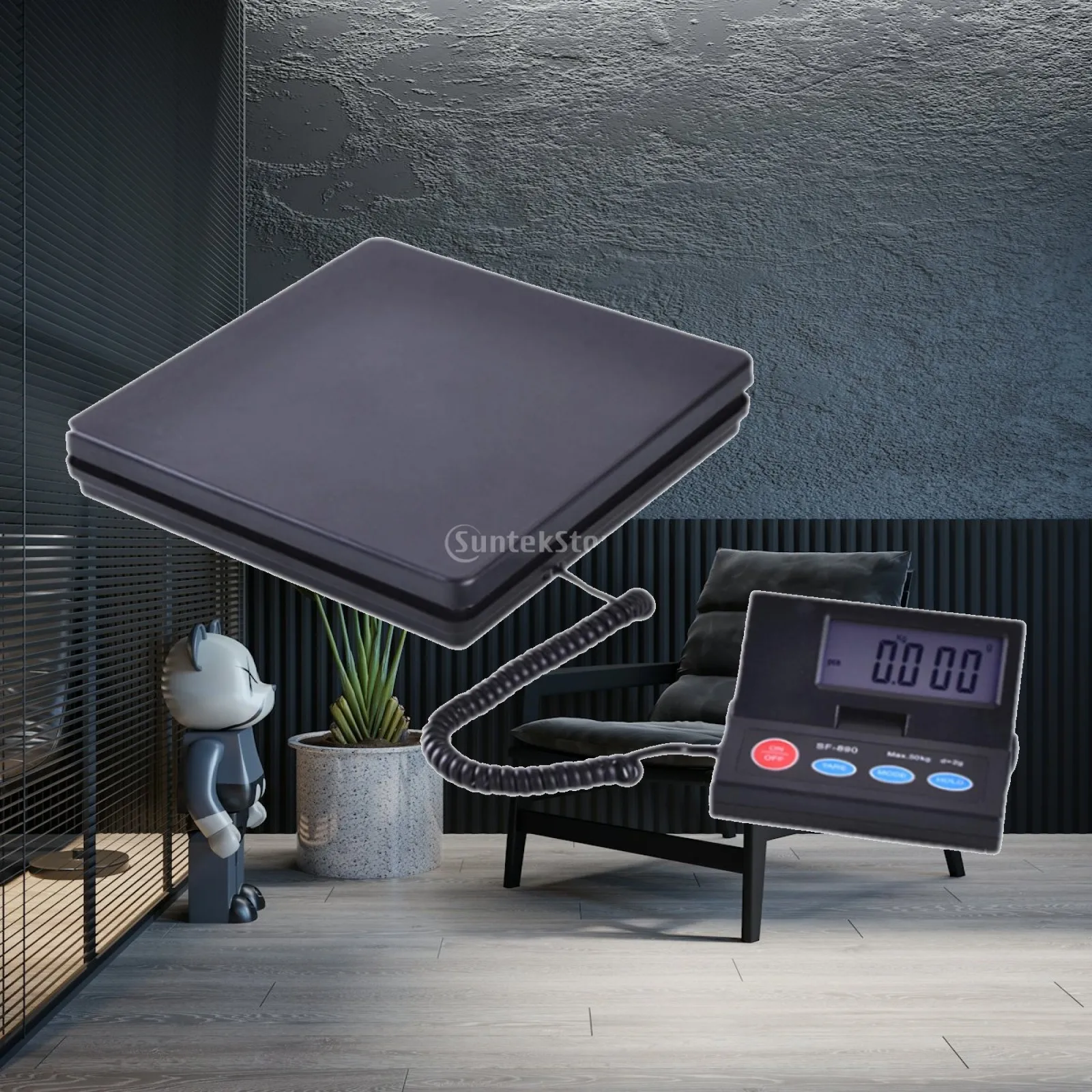 Balance électronique pour colis, fonctionnant sur piles, balance numérique pour colis avec écran séparé, gain de place.