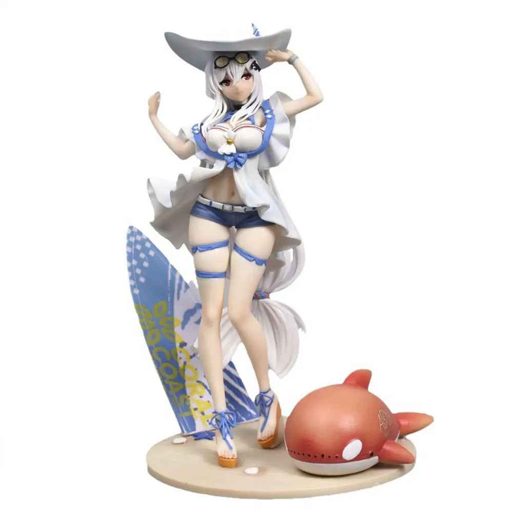 25CM Game Arknights Figure Skadi Standing Swimsuit Anime Model Toy Gift Collection Decorative Ornaments PVC