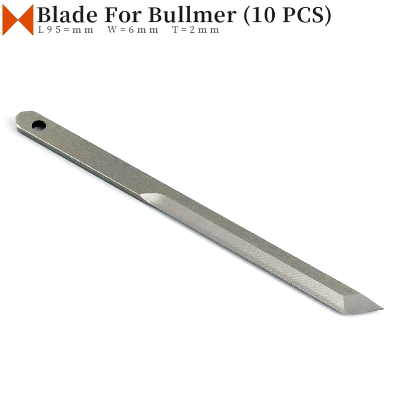 

10 PCS 210805 Straight Knife Blade For Topcut Bullmer Automatic Fabric Cutting Machine Size 95mm x 6mm x 2mm