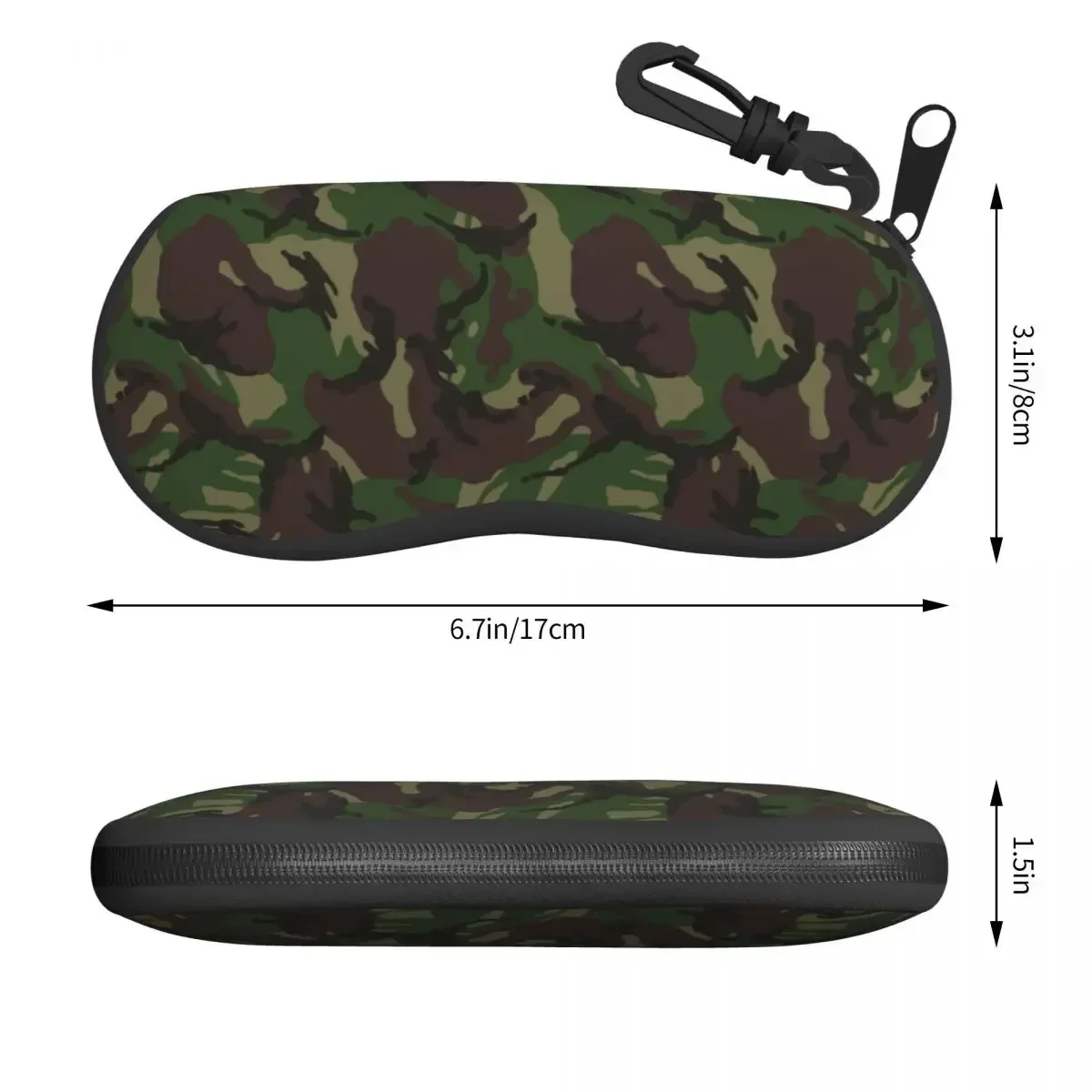 Camo Shell Glasses Case Military Camouflage Eyewear Storage Box Outdoor Travel Portable Anti-Pressure Sunglasses Case Pouch