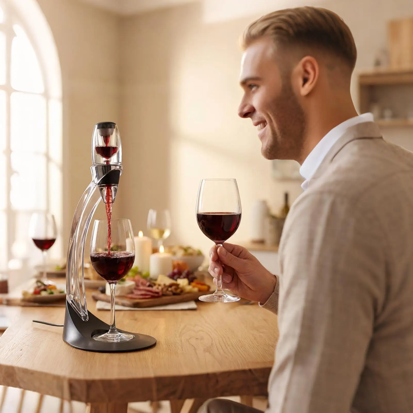 Red Wine Decanter Portable Quick Multi-Purpose Kitchen Utensil Wine Aerator Decanter For Christmas Retirement Valentine Party