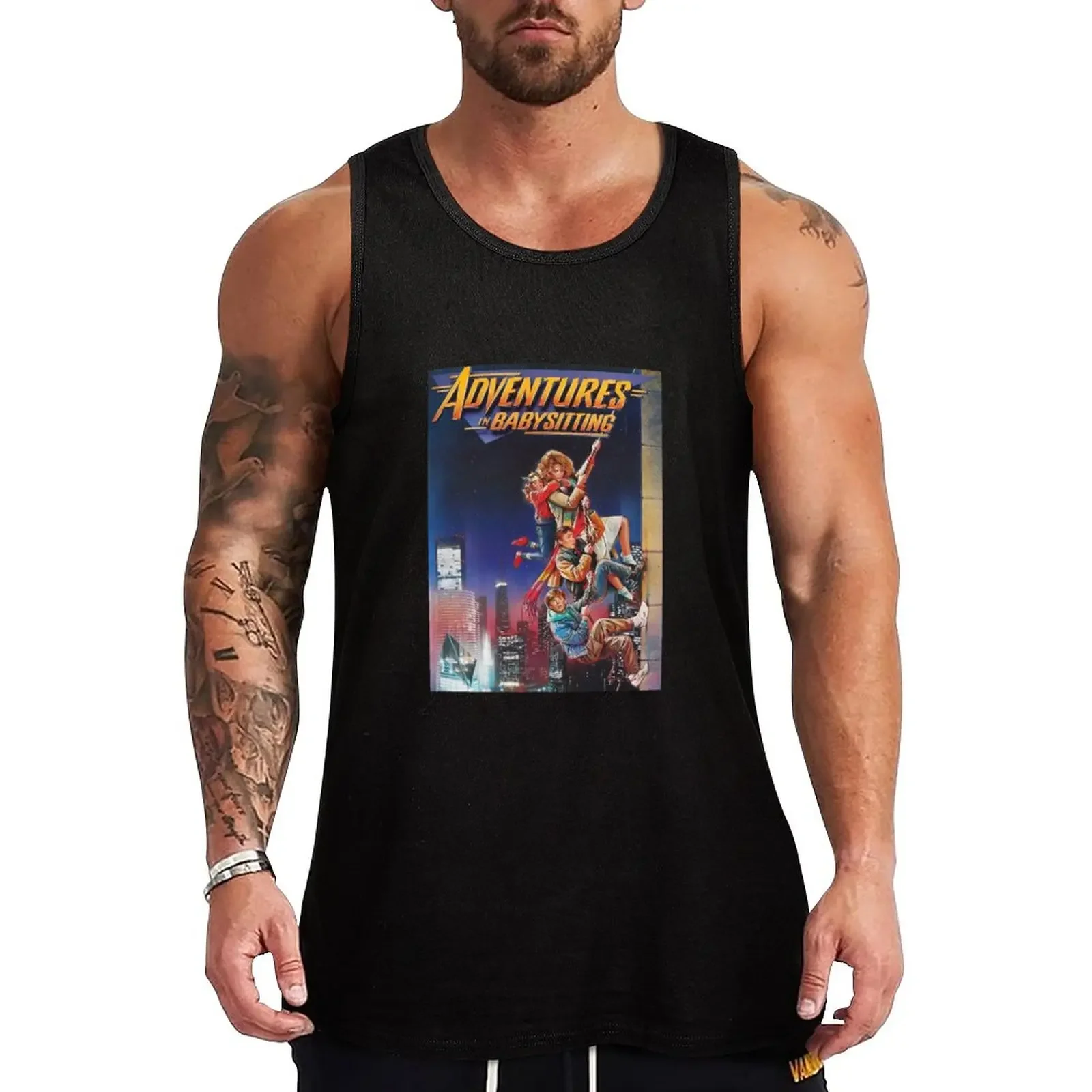 New Adventures in Babysitting (1987) Tank Top cute tops gym wear men