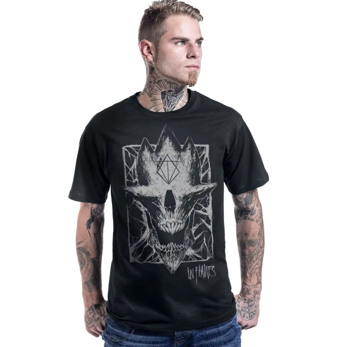 2026 Hot Flames Graphic Cotton T-shirt Unisex Summer Short Sleeve Fashion Brand Tee Luxury Casual Vin