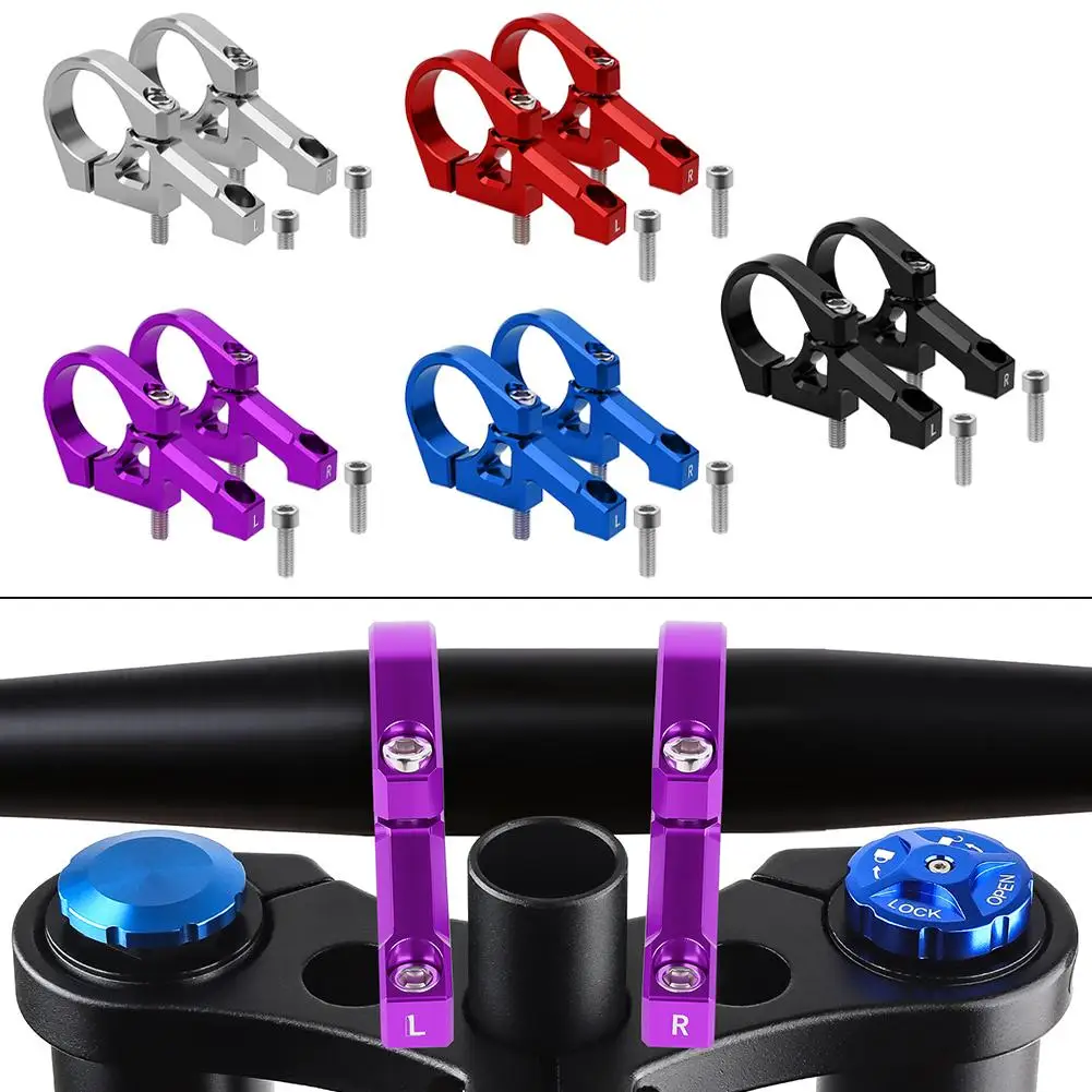 1 Pair Mountain Bike Split-Type Stems Aluminum Alloy Dual Crown Forks Direct Mount Stem For DH Bicycle 31.8mm Handlebar Part