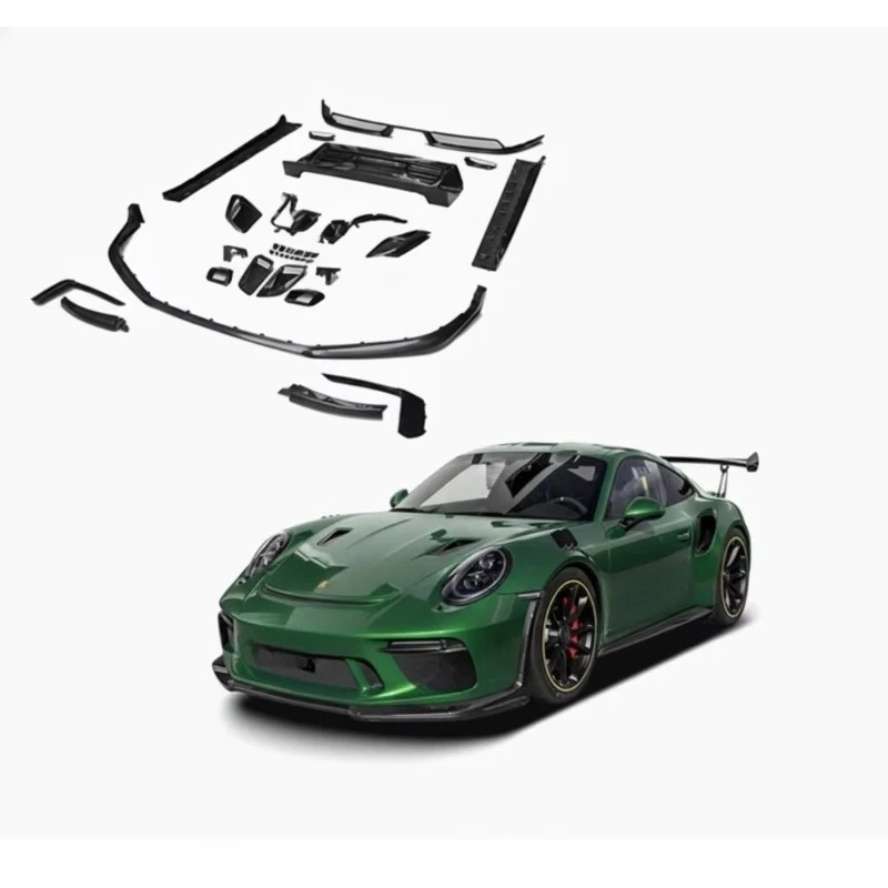 High Quality Real Carbon Fiber Body Kit for 911 991 GT3 RS OEM Style Aero Parts Front Lip Rear Diffuser Side Skirts