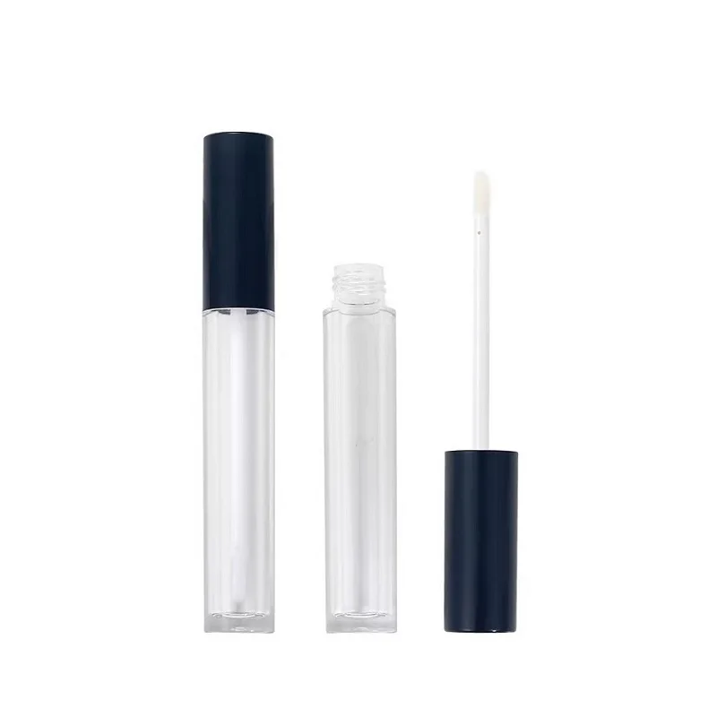 50pcs-5ml-round-clear-lipgloss-bottle-refillable-glossy-black-lid-empty-plastic-cosmetic-packaging-lip-gloss-tubes