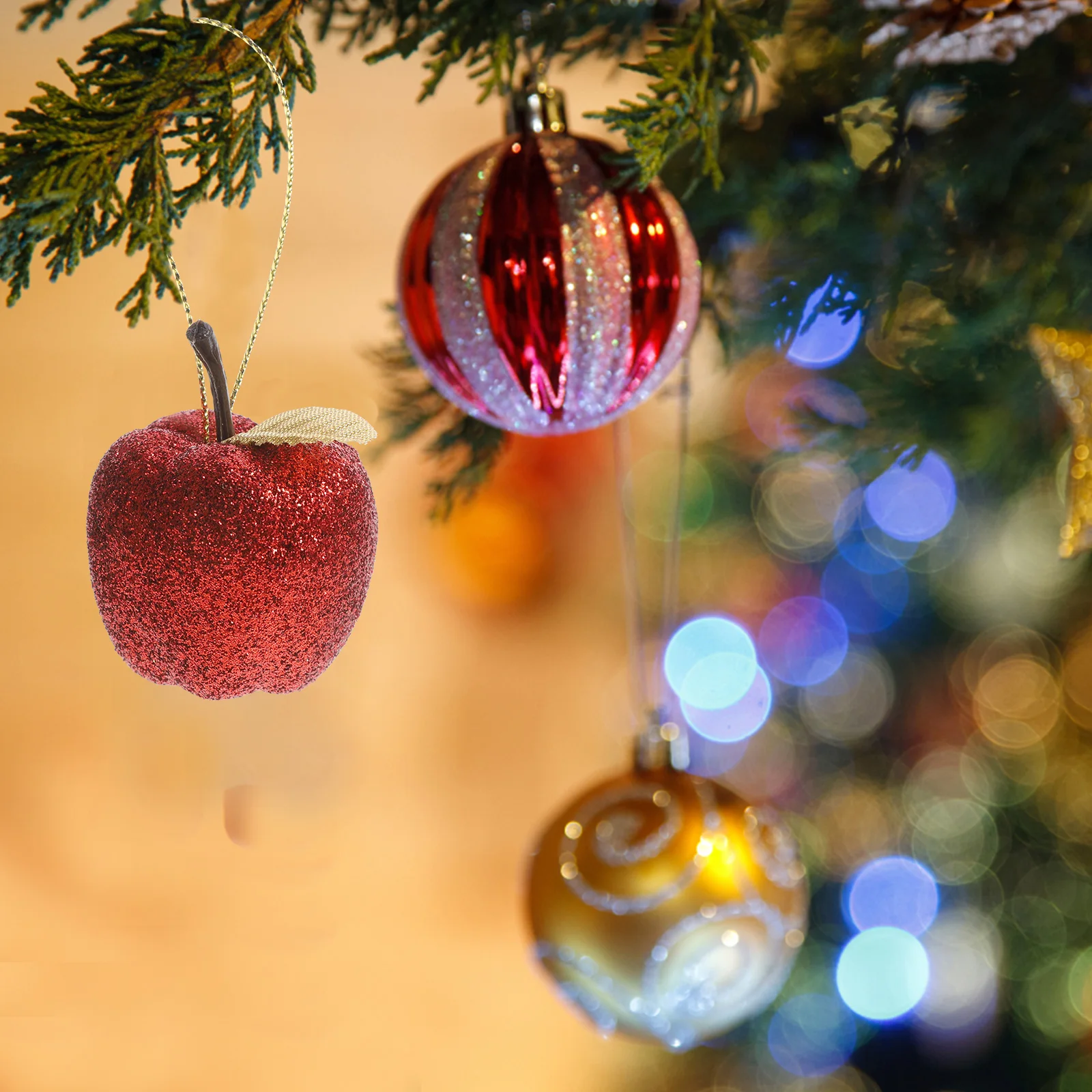 20 قطعة شجرة عيد الميلاد التفاح على شكل حلي معلقة عيد الميلاد رغوة التفاح قلادة عيد الميلاد عطلة حفل زفاف الديكور