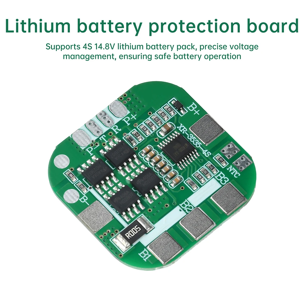 4S 14.8V Same Port 8A Lithium Battery Protection Board Overcharge Protection Short Circuit Protection for 18650 Lithium Battery