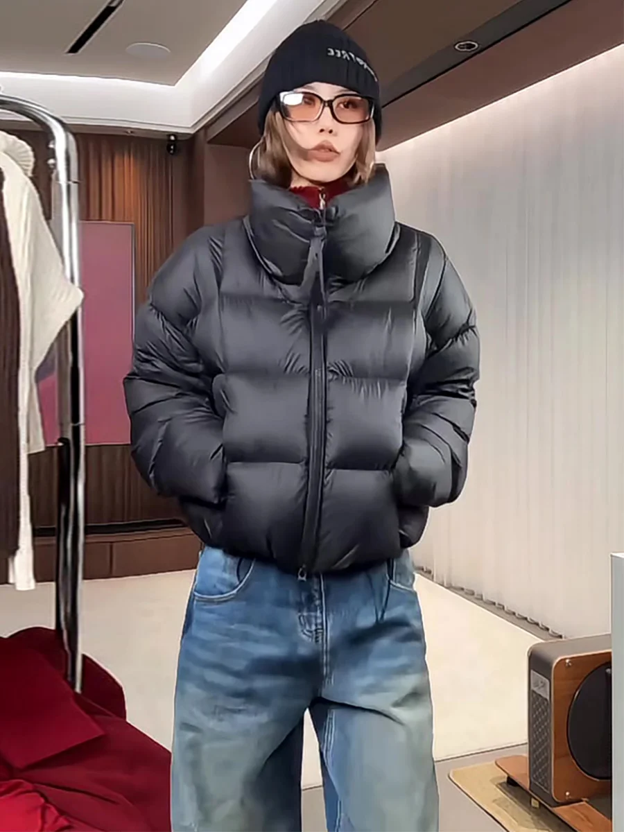 

Новая женская зимняя утепленная куртка-пуховик Bla ort Puffer Jaet 90 White Du down Thi Bread Coat с воротником-стойкой, теплая, объемная, разных размеров