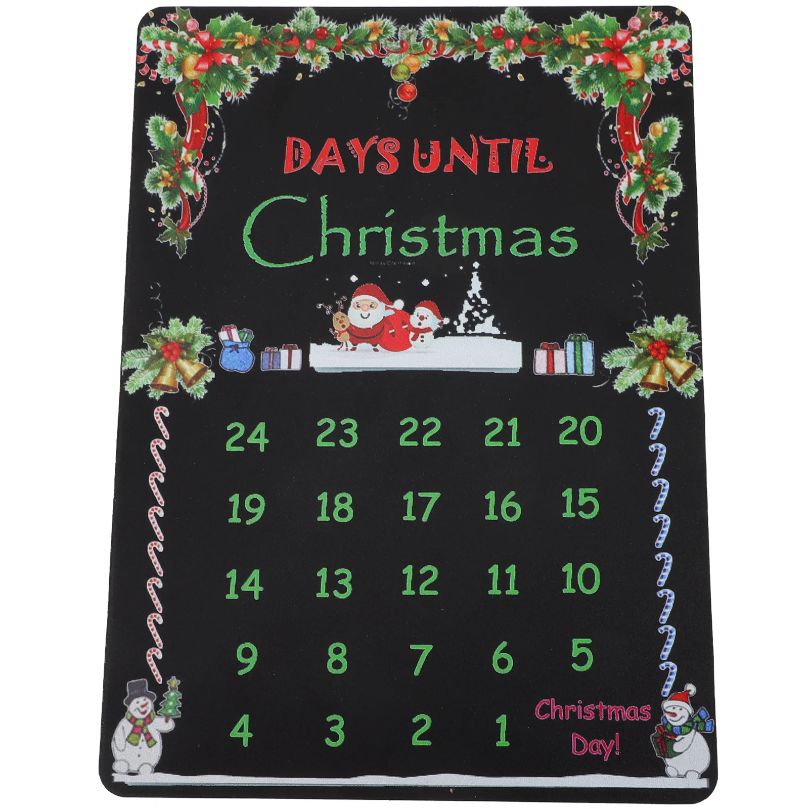 

Christmas Chalkboard Wooden Santa Claus Xmas Creative Desktop Countdown Chalkboard Home Decor Table Holiday Ornament
