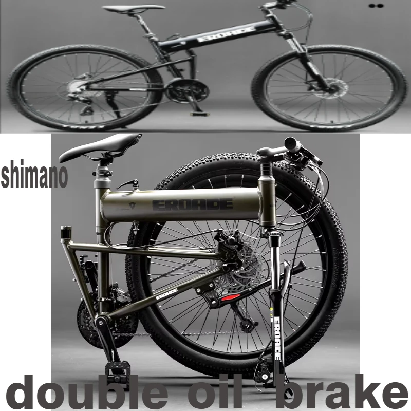 

EROADE Складной 24-дюймовый 24-скоростной горный велосипед Zuma X4 27,5-дюймовый масляный диск для взрослых, мужчин, женщин, подростков, сверхлегкий с переменной скоростью