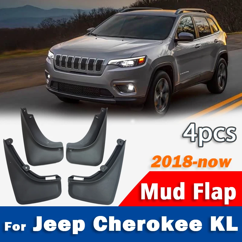 

For JEEP Cherokee KL Car Mudflaps Fender Mud Flap Guards Splash Mudguard Car Accessories 1set 4pcs 2019 2020 2021 2022 2023+