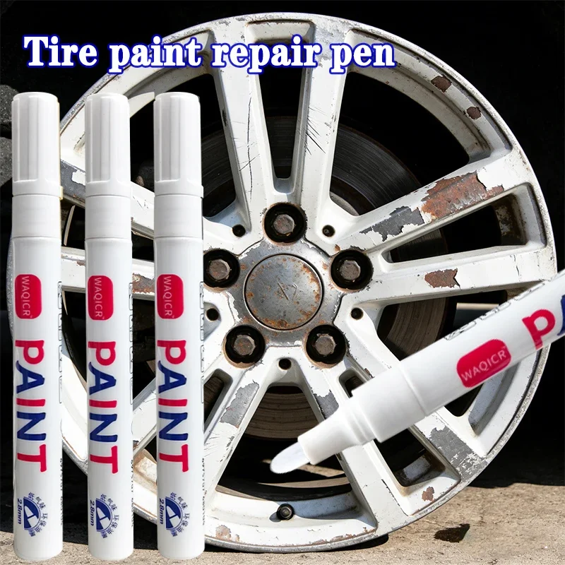 

Маркер для белой краски для шин - быстросохнущий, подходит для дерева, пластика, холста, стекла, кружек, открыток, различных проектов.