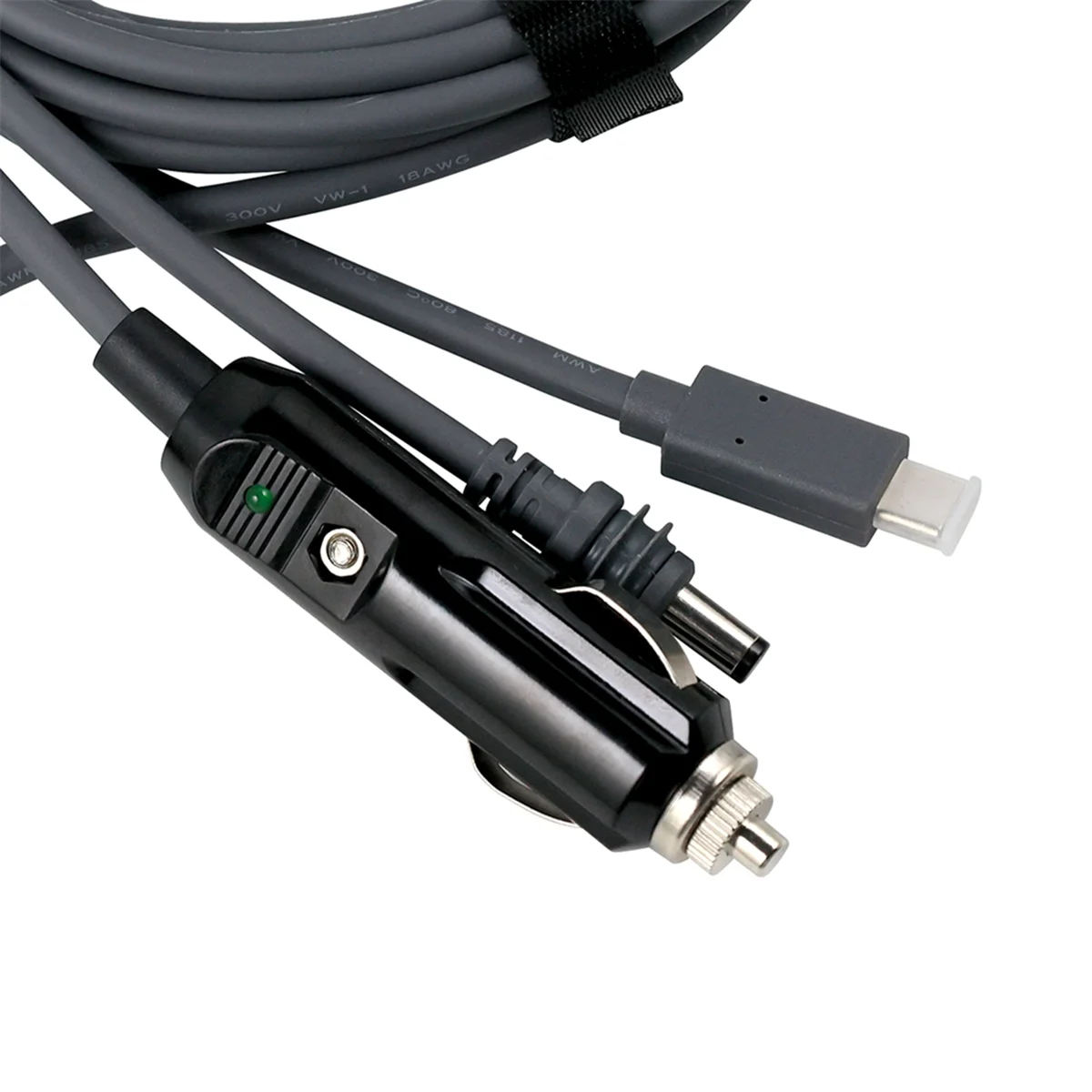 

ZIZI For Mini DC Power Cable TYPE-C Car Charger Power Cable USB Three-in-One Power Supply 3 Meters