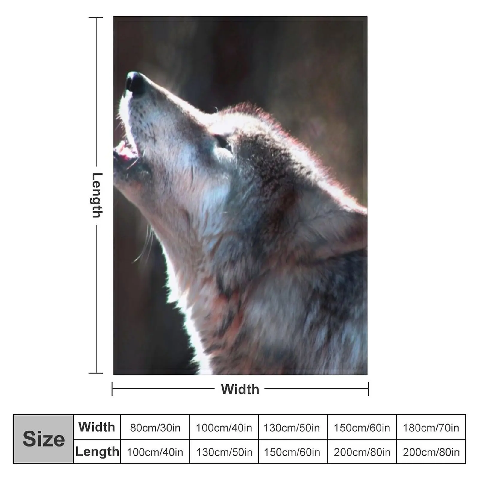 Lobo Howling Lone Wolf Throw Blanket, Sofá peludo, Cobertor de cama fofo, Elegante