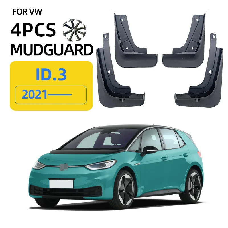 

For 21-24 Volkswagen ID3 mudguard mudguard Mudflaps Front Rear Flares Splash Guards Cover Car Accessoie