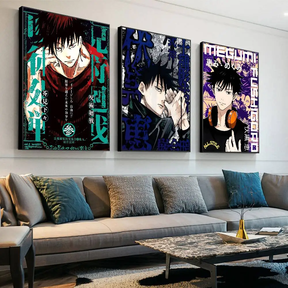 Anime Fushiguro Megumi Jujutsu Kaisen Classic Movie Posters HD Quality Poster Wall Art Painting Study Nordic Home Decor