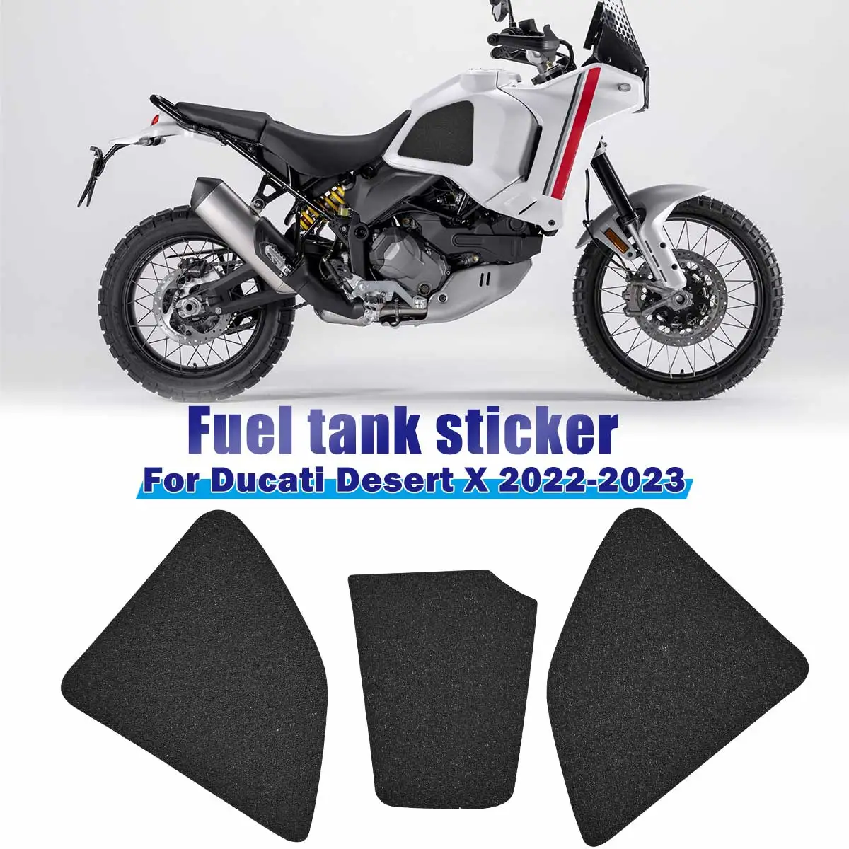 3PCS/SET Motorcycles Traction Non-slip Pads Fuel Tank Sticker Knee Protector Accessory For Ducati Desert X DesertX 2022 2023