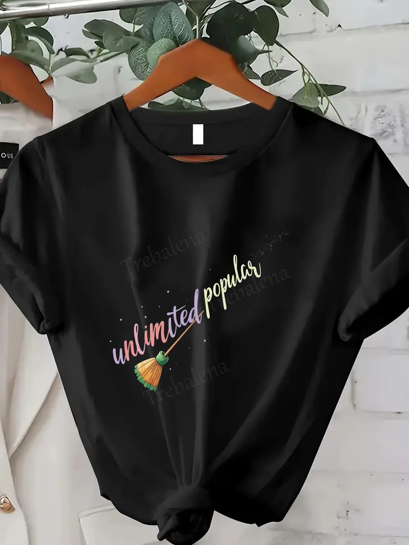 

Women T-shirt Unlimited Popular Witch Broom T-Shirt for Women - Sexy Casual Style