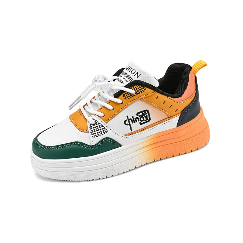 

2024 Popular Children's Board Shoes Comfortable Leather Sport Children Shoes Boy Kid School Shoe Pu Kids Walking Shoes