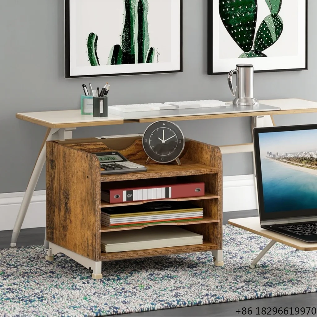 Modern Handmade Wooden Desk & Drawer Organizer with Paper Sorter File Holder Letter Tray-Customizable Size for Home or Office
