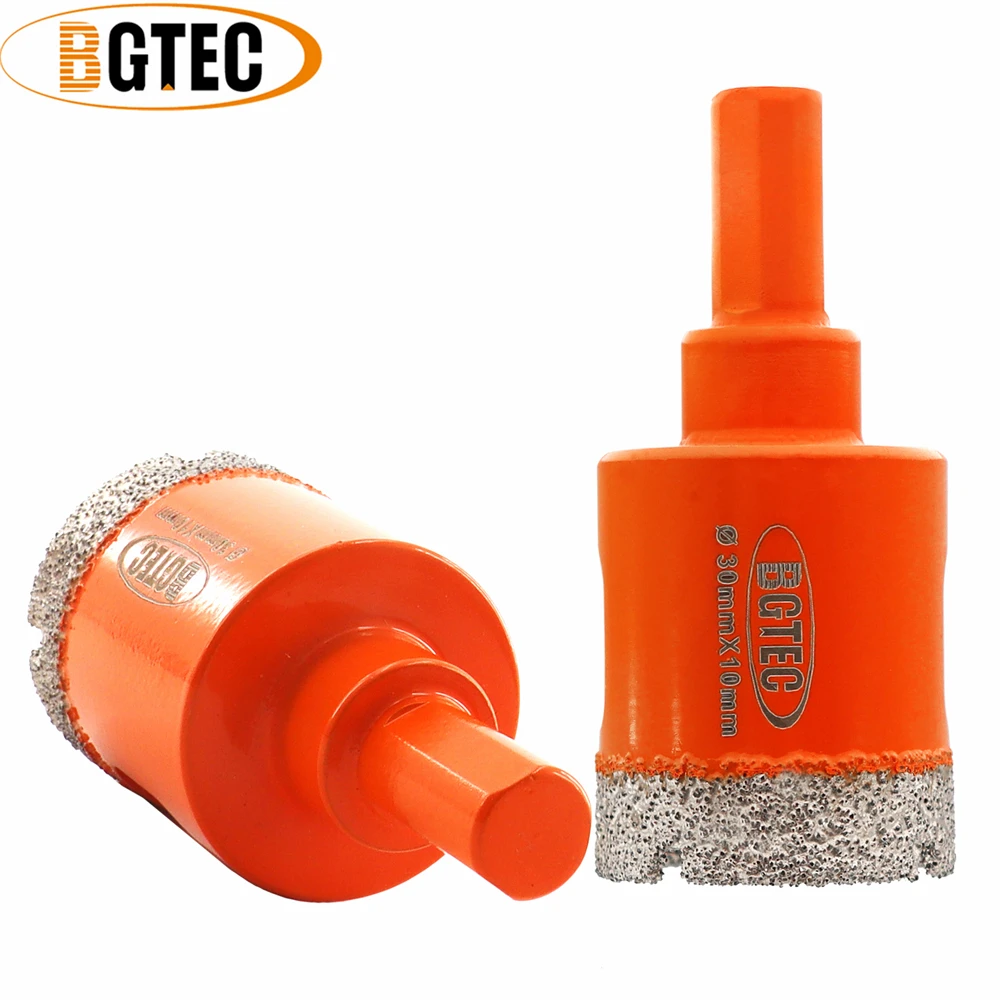 BGTEC الماس الحفر الأساسية بت Dia20-65mm مثلث عرقوب الحفر تاج بلاط القاطع السيراميك الرخام البناء الطوب الجرانيت هول المنشار