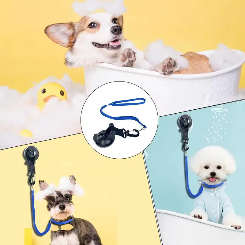 Dog Grooming Loops Pet Bath Tub Restraint Loops With Suction Cup Dog Restraint For Grooming Safety Rope For Restraint Pets