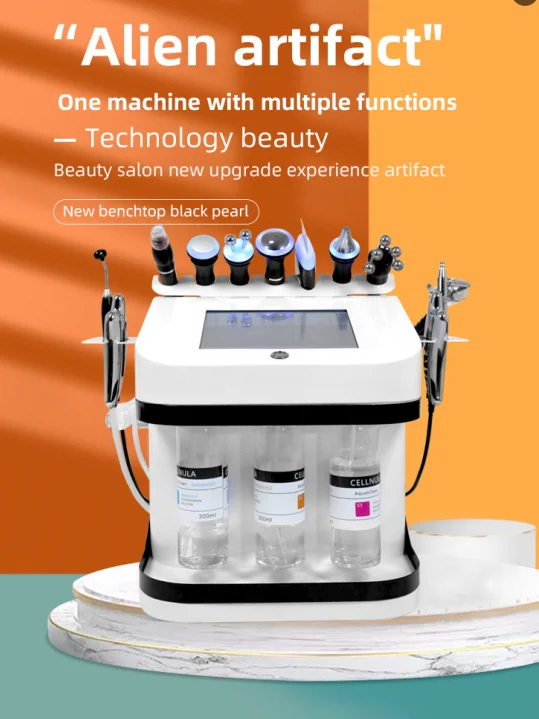 New benchtop Black Pearl 10-in-1 multi-functional skin management integrated instrument cleaning micro-grinding machine