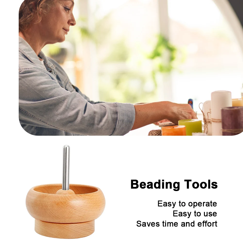 Hölzernes Perlen-Spinner-Armband, das schnell herstellt, Perlenschüssel-Set, kraftsparendes DIY-Perlen-Set, bestes Geschenk für die Schmuckherstellung