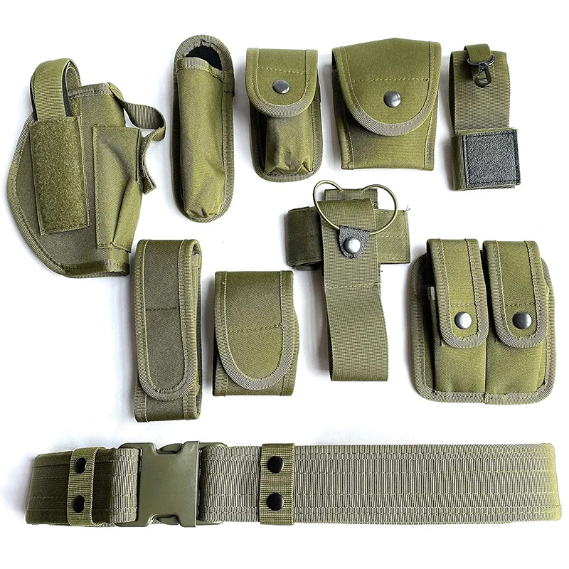 Cinturón táctico policial MOLLE con bolsas para servicio y airsoft - imagen 2