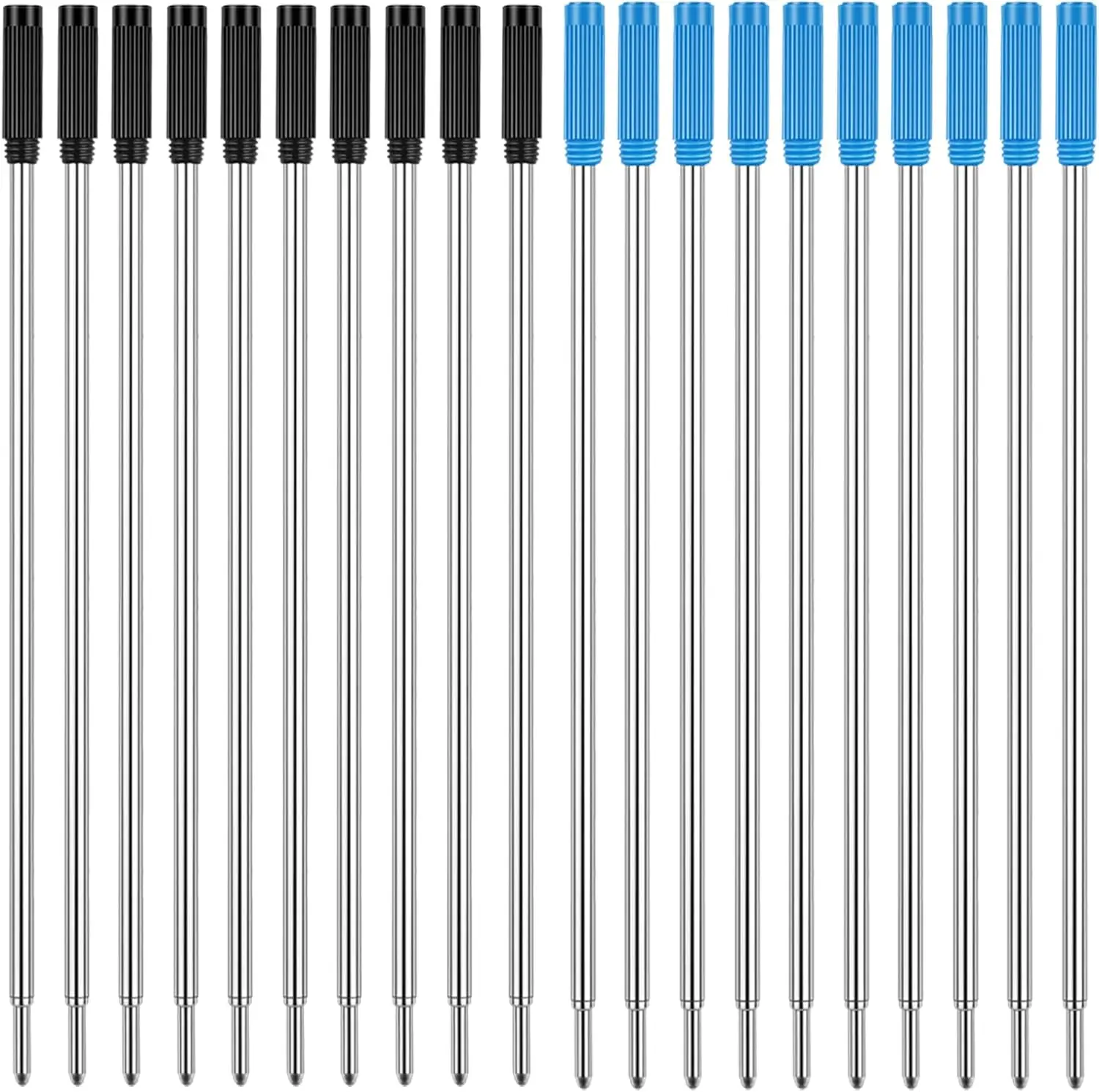 

Ballpoint Pen Refills 20 Pack, 1.0mm Medium Point-10 Black & 10 Blue, Smooth Writing Replaceable German Ink Refill