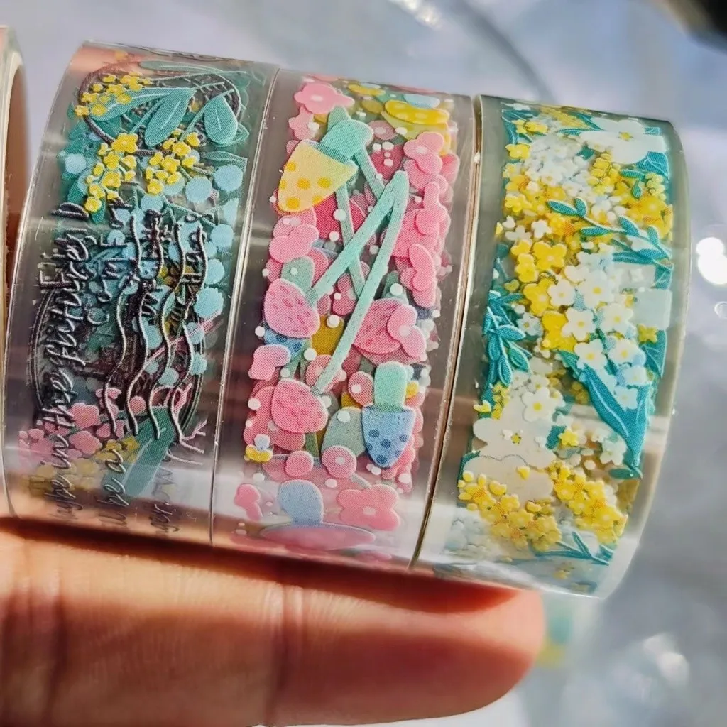 PET Landscaping Tape Hand Account Decorative Tape Floral Decorative Stickers Material Adhesive Tape Office School Supplies