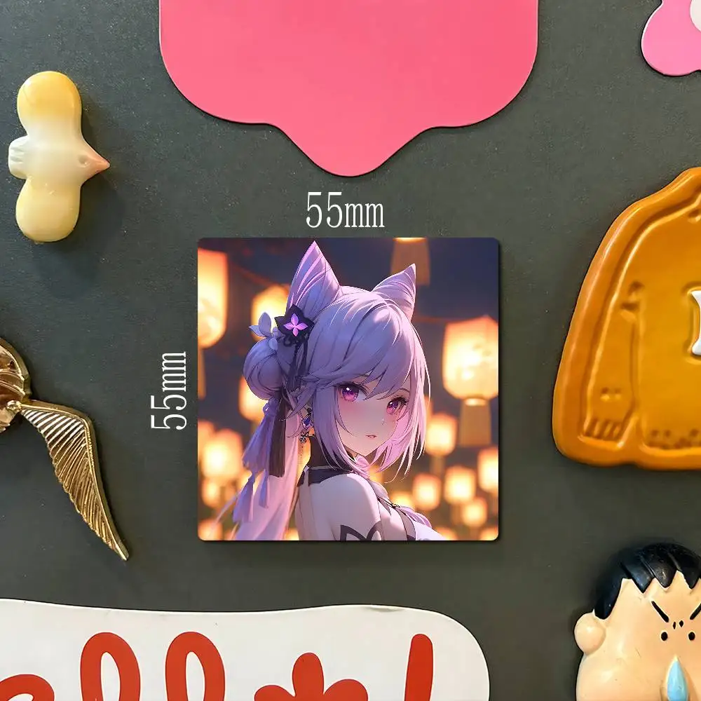 K-KeqingS أنيمي مغناطيس الثلاجة صور شخصية مغناطيس الثلاجة للمطبخ السبورة ديكور المنزل مكتب هدية #3