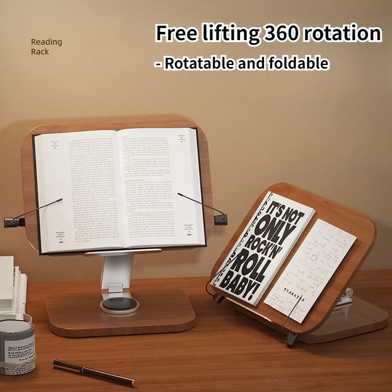 Black Walnut Solid Wood Reading Rack Student Reading Heightening Bracket Picture Book Ipad Tablet Notebook Bracket