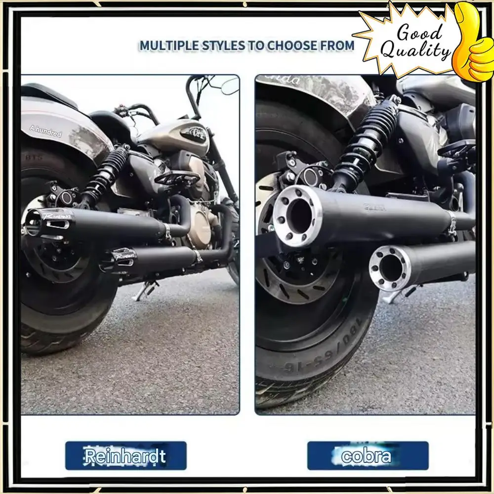 

For Benda Napoleonbob 500 Chinchilla 500 Straight Exhaust Pipe Full Section Cobra Low Thick