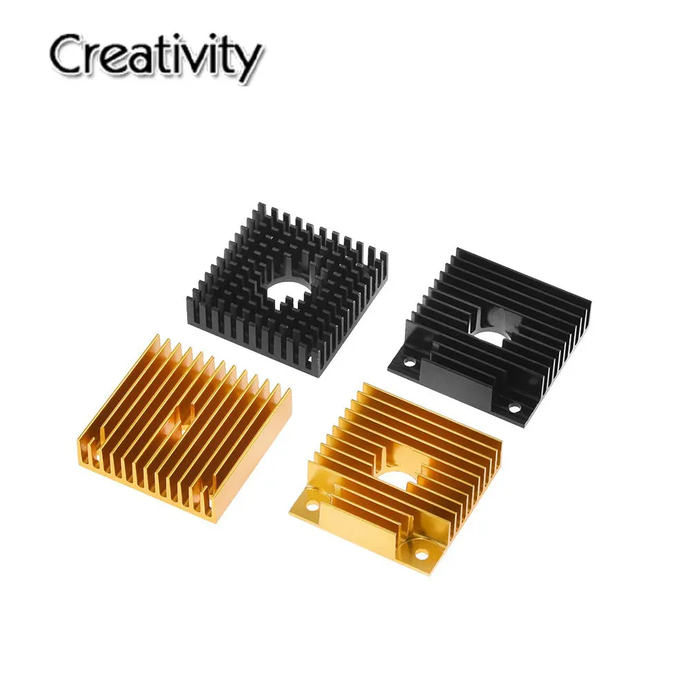 

3D Printer Aluminum Motor Heatsink Black Gold Radiator 40 x 40 x 10mm for 42 stepper motor MK7/MK8 Extruder Heat Sink