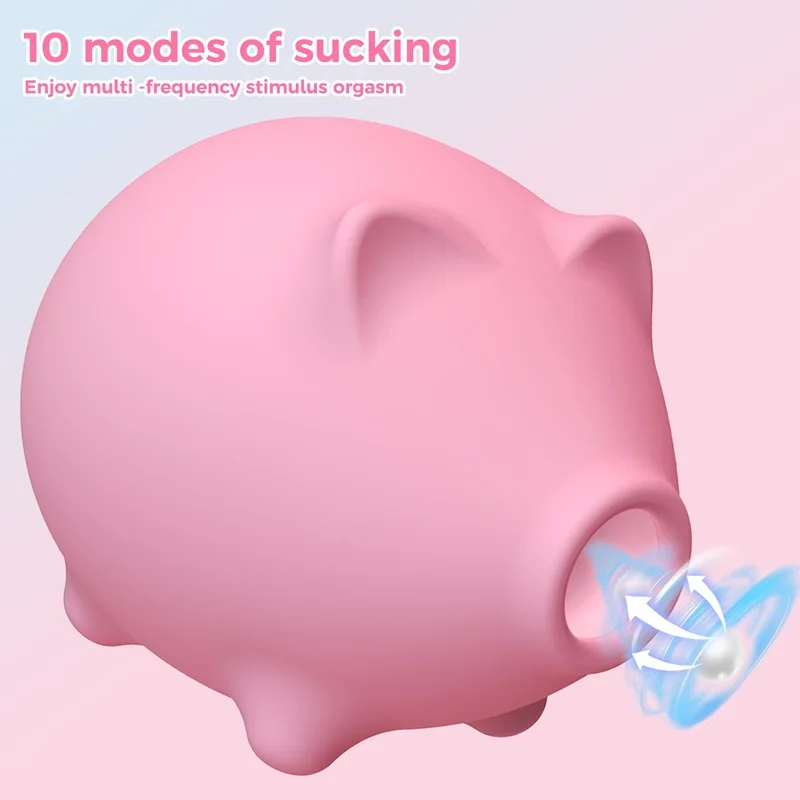 Hot selling pig cute appearance suction vibrator with 3 speeds and 7 suction modes