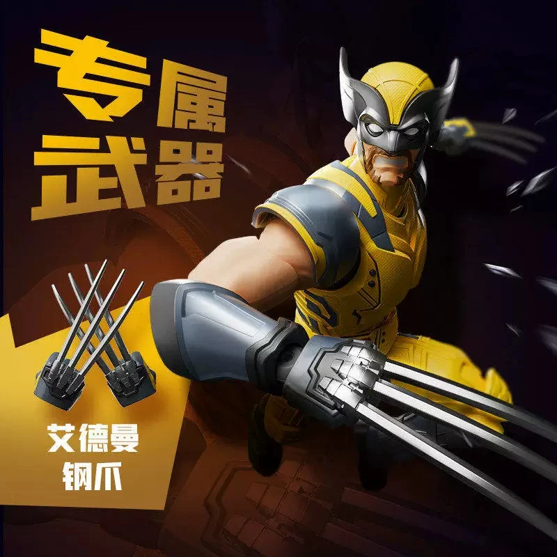 Original Blokees Champion Class Wolverine Marvel Deadpool  Articulated Action Figure Assembled Model Kit Collectible Toy Gift