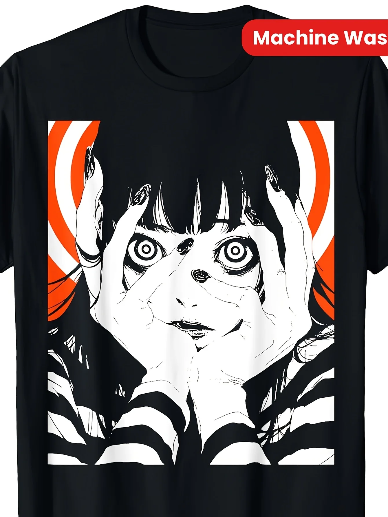 

[Creepy Kawaii Goth Tee] Creepy Kawaii Goth 1pc Japanese Horror Anime Manga Inspired T-Shirt - 100% Cotton, Short Sleeve,