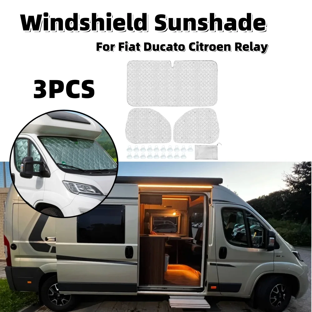 

Солнцезащитный экран для лобового стекла автодома, внутренняя термозащитная шторка для Fiat Ducato, ветровик, защита от насекомых, снегозащитный щиток