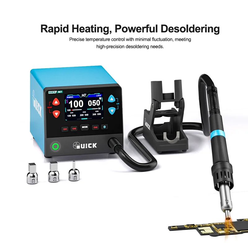 QUICK M7 1000W Intelligent Hot Air Rework Station Multiple Heating Modes For Phone PCB BGA Chip Repair Tool
