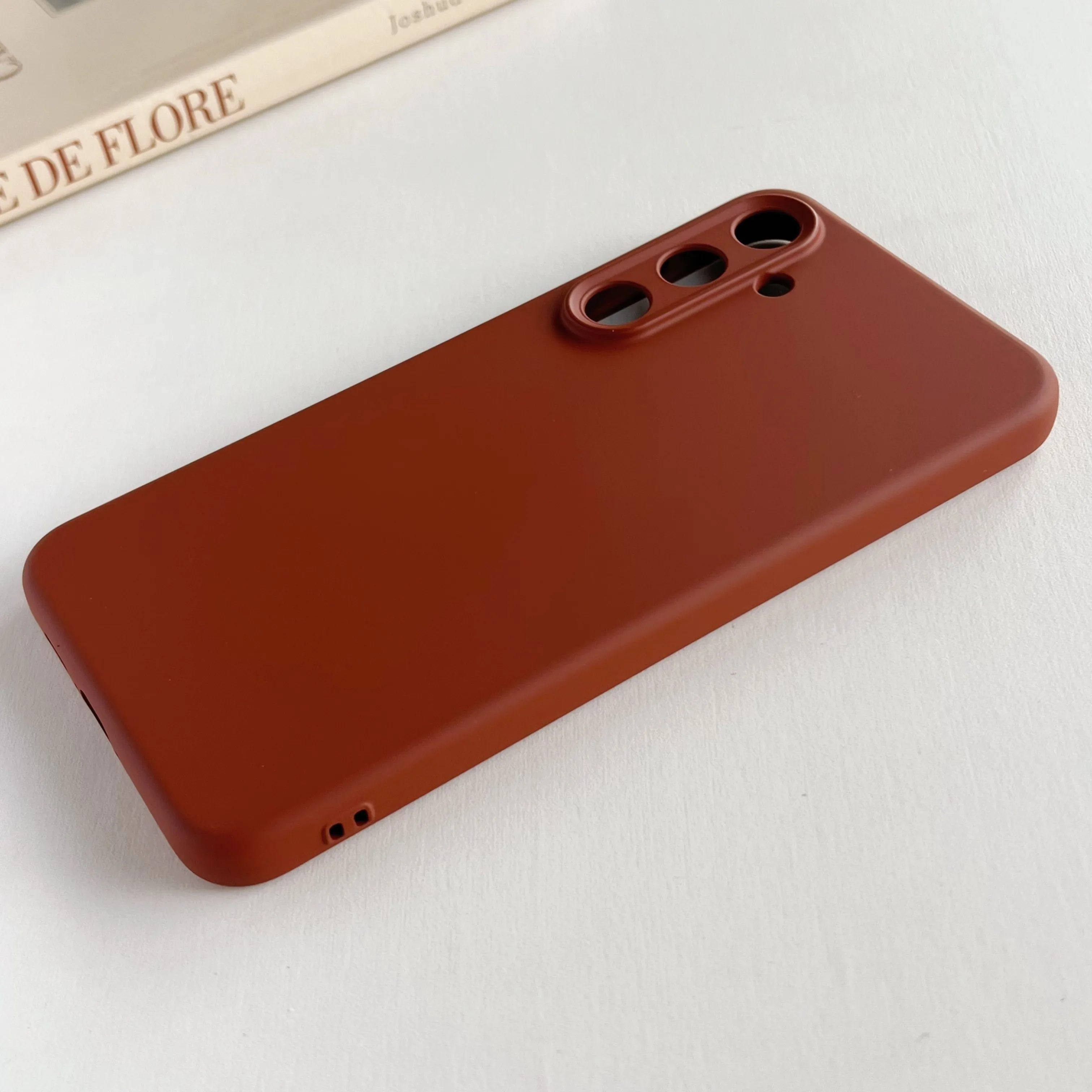 Shockproof Soft Liquid Silicone Phone Case For Samsung Galaxy A55 A56 A16 S25 S24 Ultra S23, Slim Fleece Camera Protective Cover