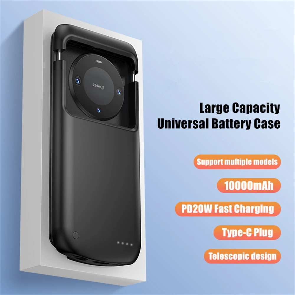 Universal Power Bank Cover For Xiaomi Samsung VIVO OPPO OnePlus Huawei Google Battery Cases 10000mAh Portable Type-C Charger