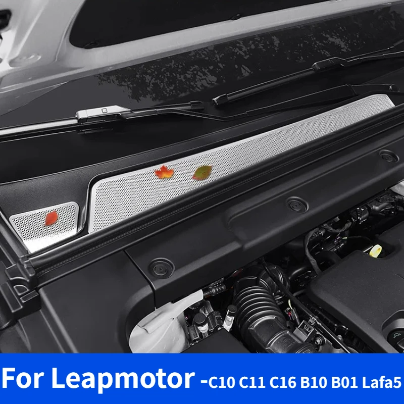Cubierta Protectora Contra Insectos para el Capó del Motor, Compatible con Leapmotor C10 C11 C16 B10 B01 Lafa5, Protector de Salida de Aire del Compartimento del Motor, a Prueba de Polvo
